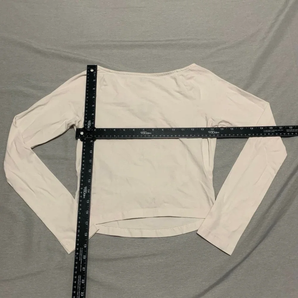 True Religion Mens White Long Sleeve Shirt Small Y2K Streetwear Top